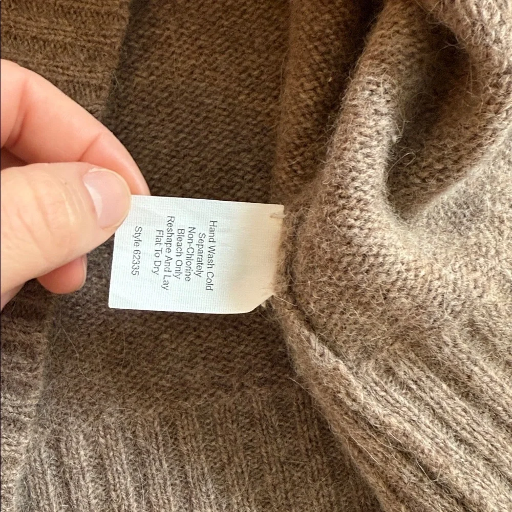 J. Crew Tan Lambs Wool Rabbit Hair Blend Crewneck Sweater